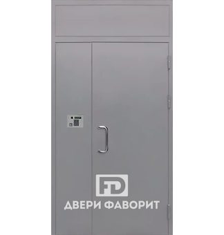 Дверь в подъезд с домофоном (боковая и верхняя вставка)