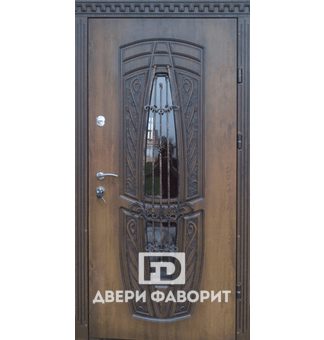 Дверь железная со стеклом (терморазрыв)