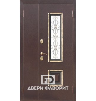 двухстворчатая дверь с терморазрывом отделана цинкогрунтом