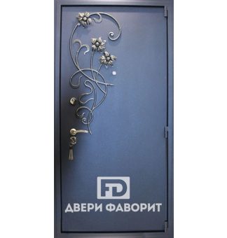 металлическая антивандальная дверь с кованым узором