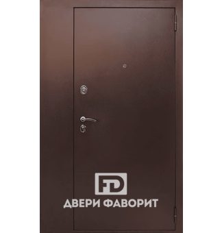 недорогая дверь с боковой вставкой, отделка - порошковый окрас и ламинат