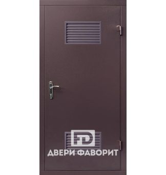 противопожарная дверь с двумя решетками