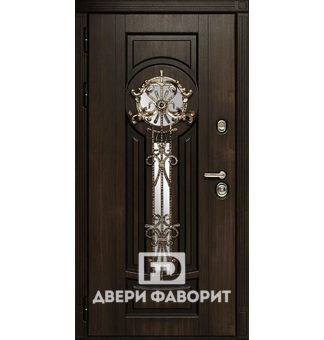 металлическая дверь с двумя зеркальными вставками